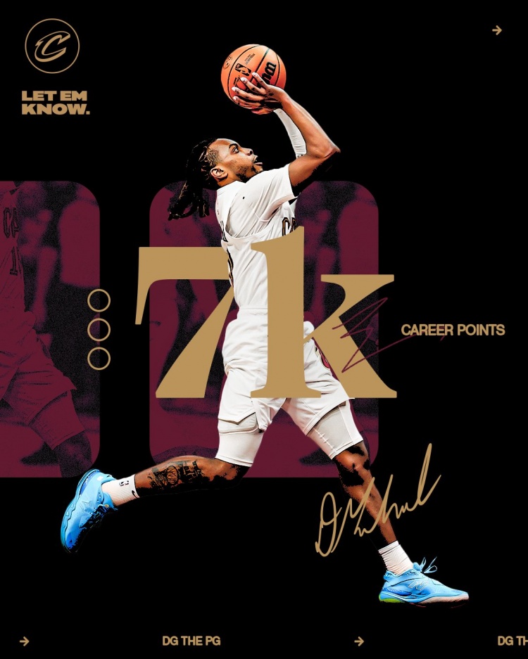 未來可期！加蘭騎士生涯得分達(dá)到7000分 隊(duì)史第11位！